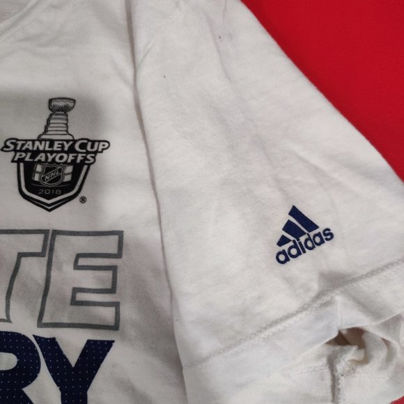 Adidas Winnipeg Jets Create History Stanley cup T-shirt white women's size XL - Picture 4 of 6